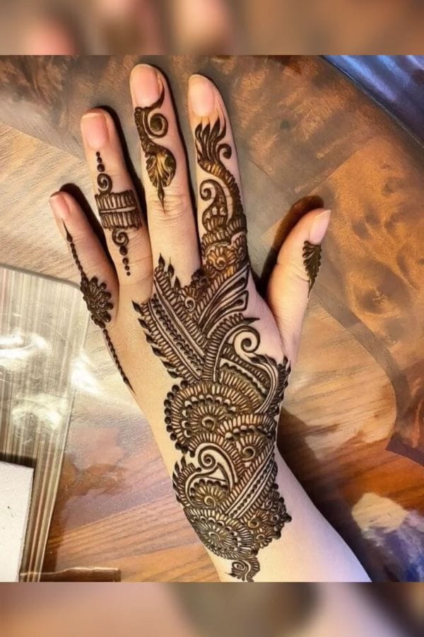 Arabic Front Hand Mehndi Designs