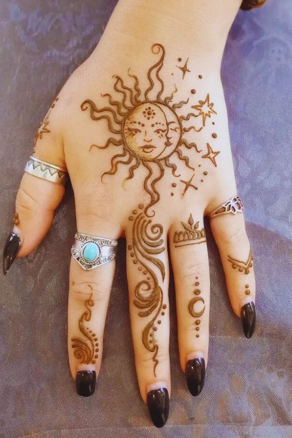 Bridal Sun and Moon Designs (1)