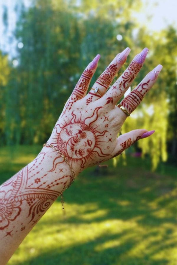 Bridal Sun and Moon Designs (2)