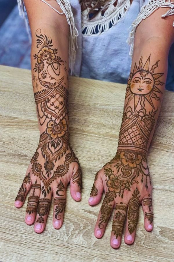 Bridal Sun and Moon Designs (3)