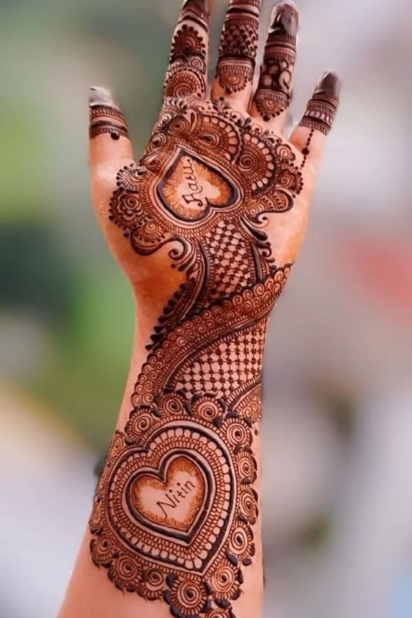 Front Hand Mehndi Designs