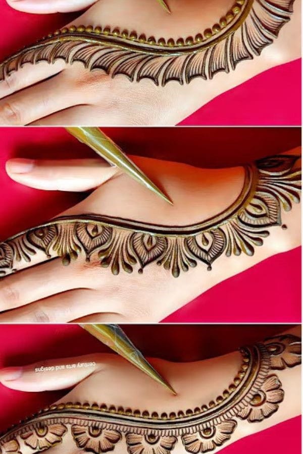 simple front hand mehndi