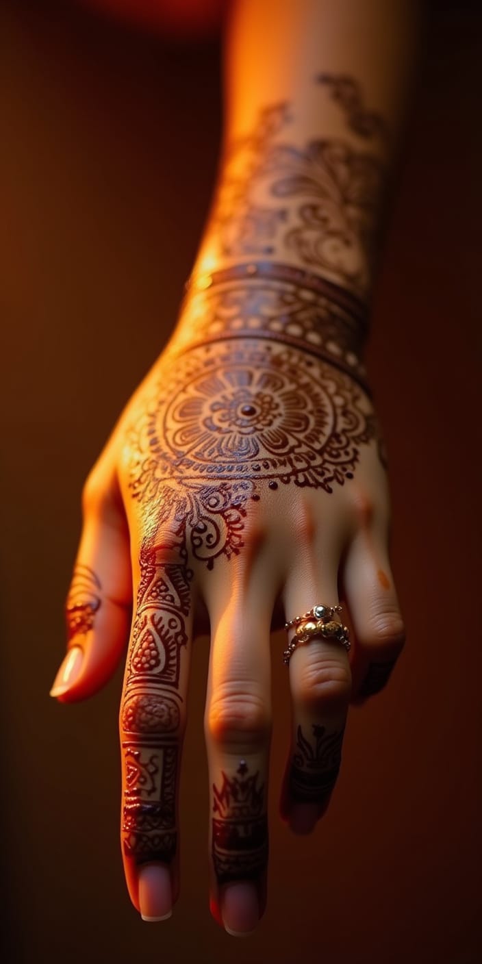 Full Hand Mehndi Design Photos