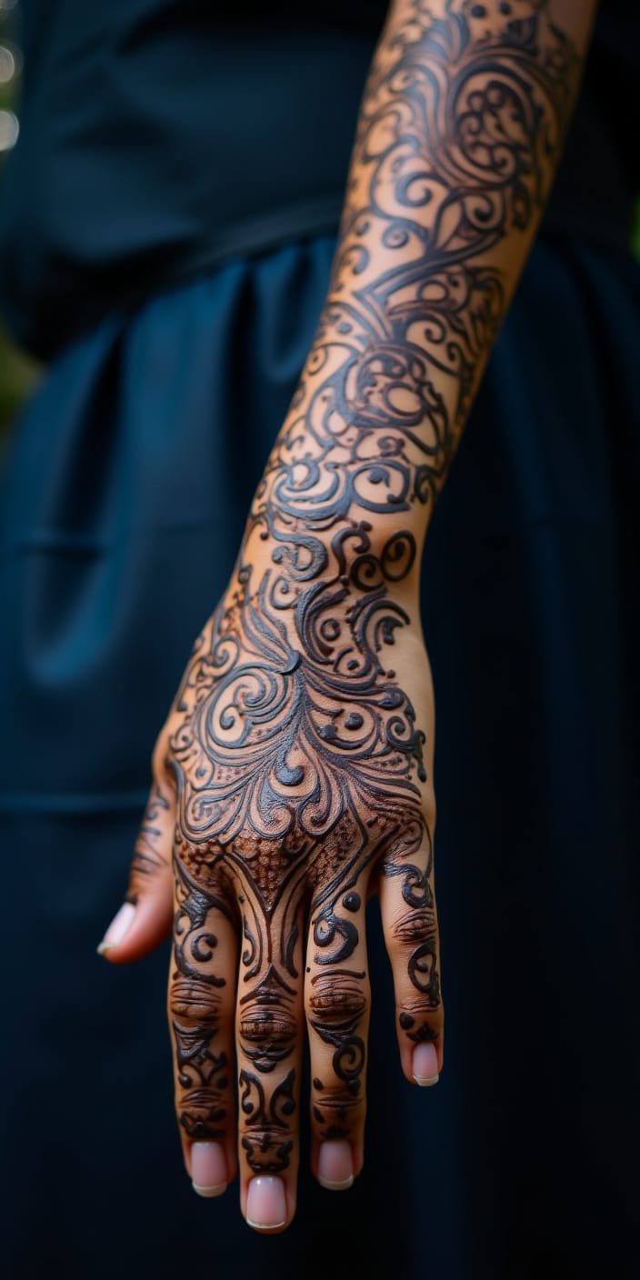 Full Hand Mehndi Design Photos
