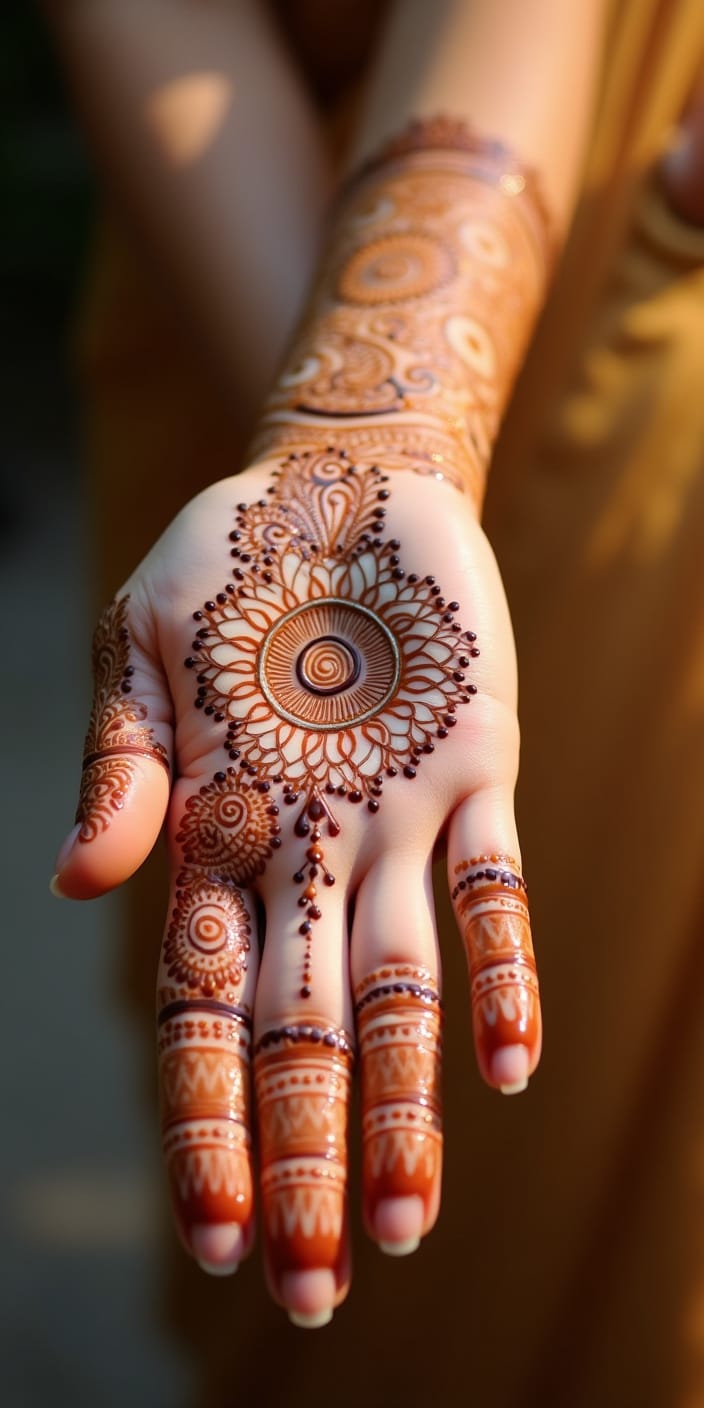 Full Hand Mehndi Design Photos