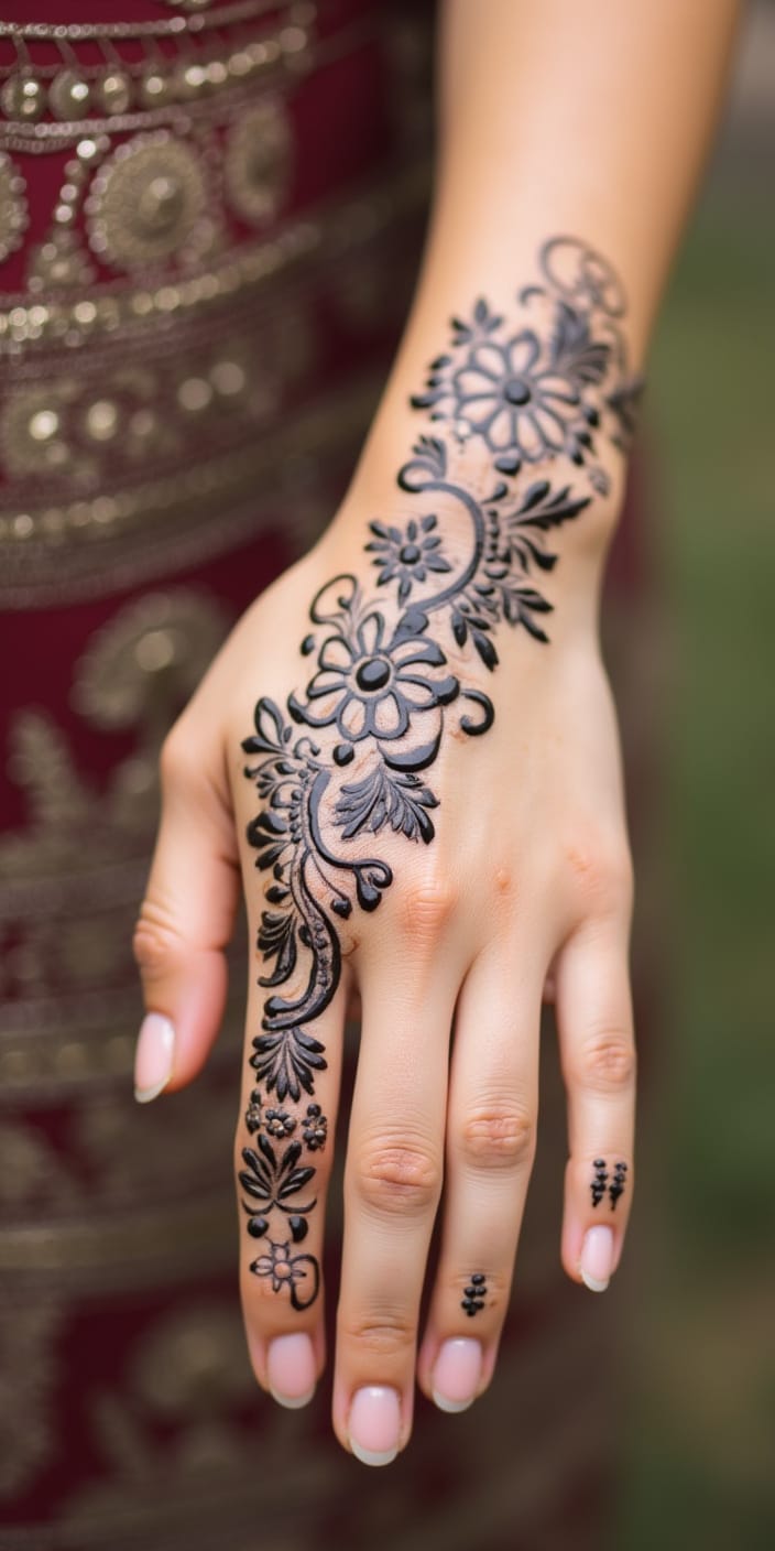 Simple Unique Hand Mehndi Design